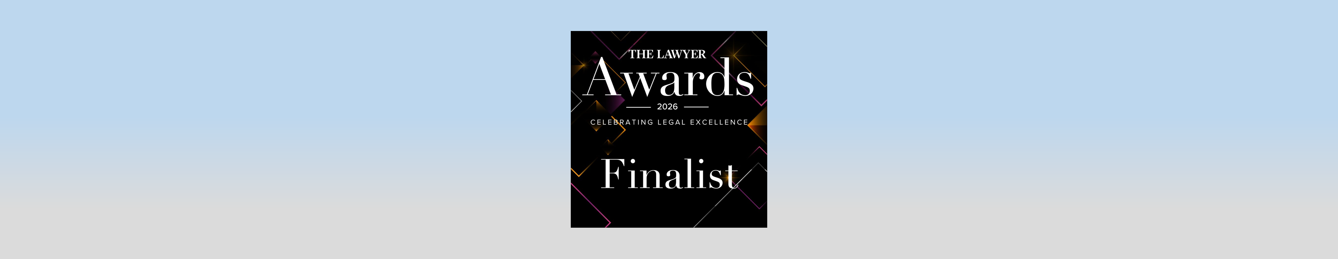 Shortlisted for The Lawyer Awards 2026