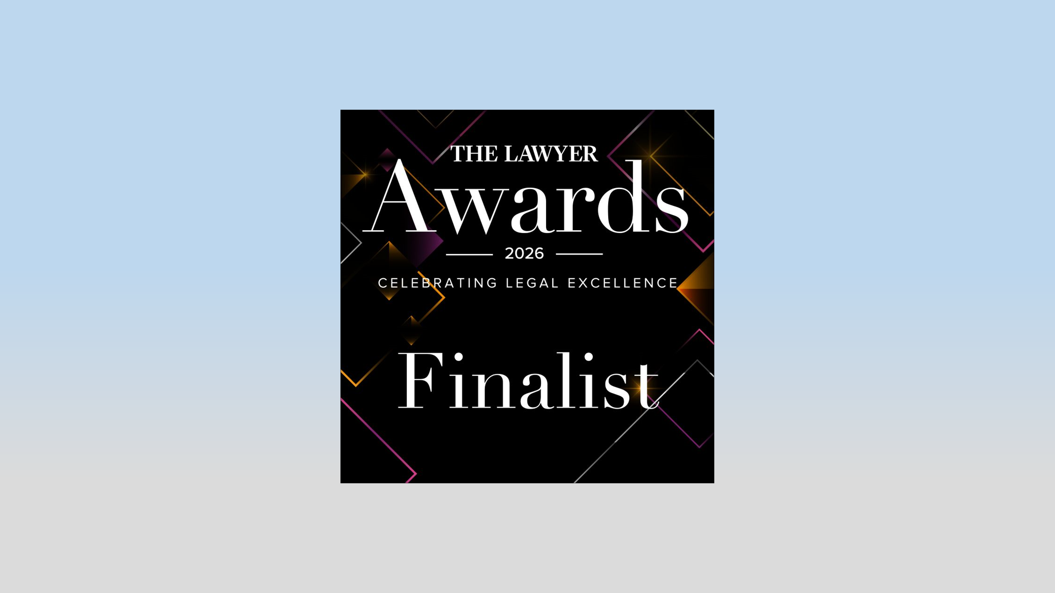 Shortlisted for The Lawyer Awards 2026
